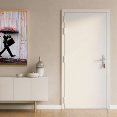 Bloc porte palière 30dB coupe-feu EI30 -PAL30- 204x83 cm huisserie 66x54 poussant droit
