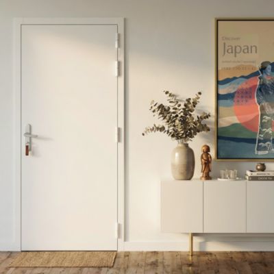 Bloc porte palière 40dB coupe-feu EI30 -PAL40- 204x83 cm huisserie 88x54 poussant gauche