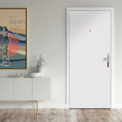 Bloc porte palière 40dB coupe-feu EI30 -PAL40- 204x93 cm huisserie 88x54 poussant droit