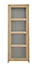 Bloc-porte plaqué chêne 4 carreaux H.204 x l.73 cm, poussant gauche