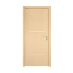 Bloc-porte pose fin de chantier  Premium Casoar, H.204 x l.73 cm, aspect chêne clair, réversible