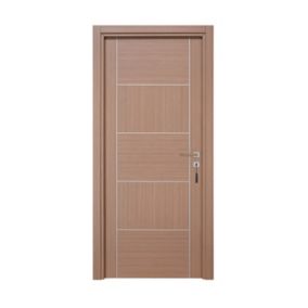 Bloc-porte pose fin de chantier  Premium Casoar, H.204 x l.73 cm, aspect chêne gris, réversible