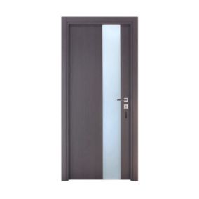 Bloc-porte pose fin de chantier  Premium Enzo, H.204 x l.73 cm, aspect chêne cendré, réversible