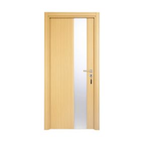 Bloc-porte pose fin de chantier  Premium Enzo, H.204 x l.73 cm, aspect chêne clair, réversible