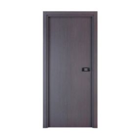 Bloc-porte pose fin de chantier  Premium Miro avec poignée Exclusive noire, H.204 x l.63 cm, aspect chêne cendré, réversible