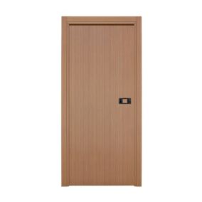 Bloc-porte pose fin de chantier  Premium Miro avec poignée Exclusive noire, H.204 x l.63 cm, aspect chêne gris, réversible