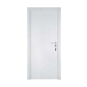 Bloc-porte pose fin de chantier  Premium Miro, H.204 x l.63 cm, aspect chêne blanc, réversible