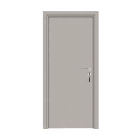 Bloc-porte pose fin de chantier  Premium Miro, H.204 x l.63 cm, aspect cuir argile, réversible