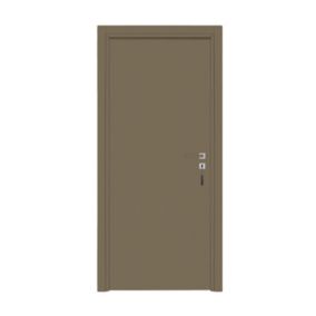 Bloc-porte pose fin de chantier  Premium Miro, H.204 x l.63 cm, aspect cuir lichen, réversible