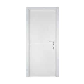 Bloc-porte pose fin de chantier  Premium Riva, H.204 x l.73 cm, aspect chêne blanc, réversible