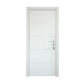 Bloc-porte pose fin de chantier  Premium Seymour, H.204 x l.73 cm, aspect chêne blanc, réversible