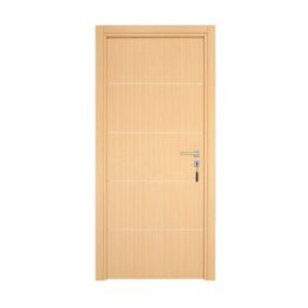 Bloc-porte pose fin de chantier  Premium Seymour, H.204 x l.73 cm, aspect chêne clair, réversible