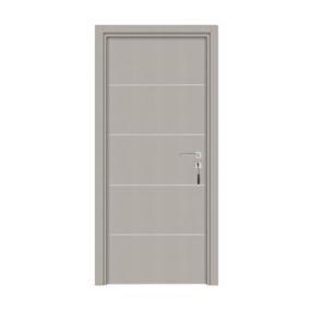 Bloc-porte pose fin de chantier  Premium Seymour, H.204 x l.73 cm, aspect cuir argile, réversible