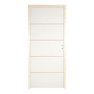 Bloc-porte Slot blanc H.204 x l.83 cm, poussant gauche