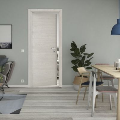 Bloc-porte Summa grigio H.204 x l.83 cm, poussant gauche