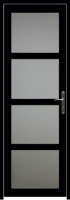 Bloc Porte Telia Noir Vitrée H204 X L73 Cm Côte Tableau P.gauche Gd Menuiseries
