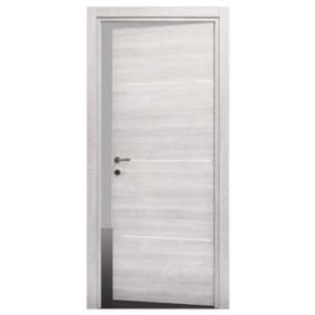 Bloc-porte Triaconta blanchi H.204 x l.63 cm, poussant droit