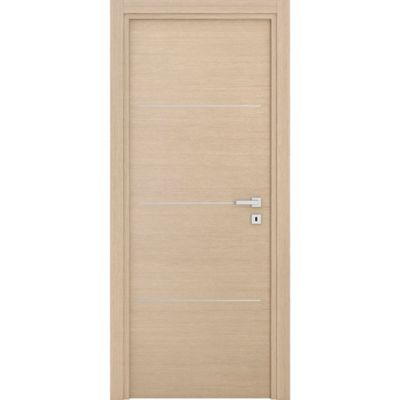 Bloc-porte isolant 3 panneaux H.204 x l.83 cm, poussant gauche