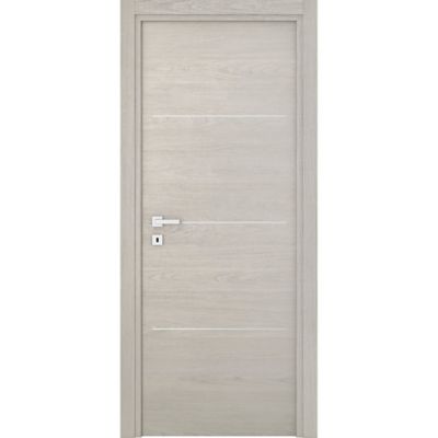 Bloc-porte Triaconta grigio H.204 x l.63 cm, poussant droit