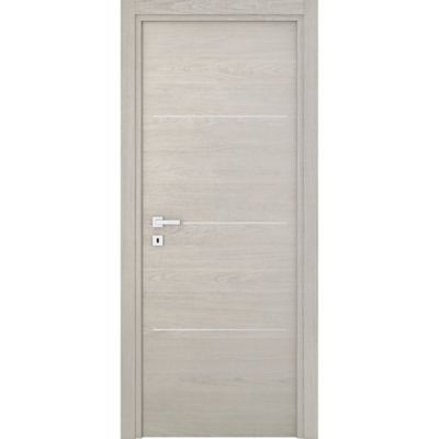 Bloc-porte Triaconta grigio H.204 x l.73 cm, poussant droit