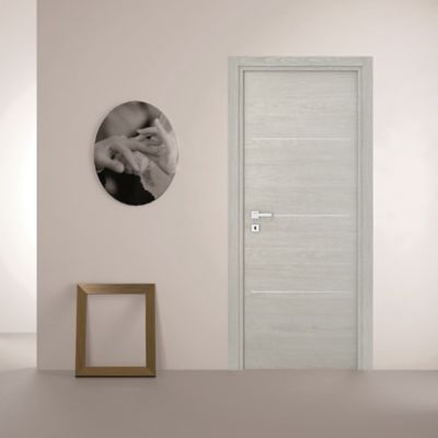 Bloc-porte Triaconta grigio H.204 x l.83 cm, poussant droit