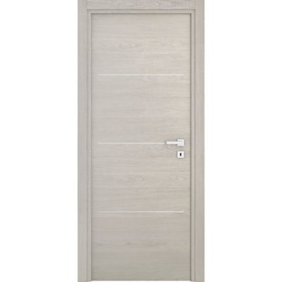 Bloc-porte Triaconta grigio H.204 x l.83 cm, poussant gauche