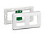 Bloc support et plaque de finition 2x2 modules Schneider Electric Unica Pro blanc