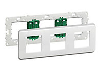 Bloc support et plaque de finition 3x2 modules Schneider Electric Unica Pro blanc