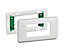 Bloc support et plaque de finition 4 modules Schneider Electric Unica Pro blanc