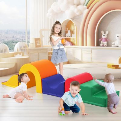 Bloc Mousse Bebe 4 Blocs De Construction En Mousse XL - Modules De Motricité EPE PU Multicolore