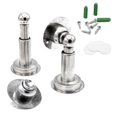 Bloque Porte Magnétique - Lot de 2 Bloques Porte Sol et Mur - Longueur Ajustable - Tête Aimantée - En Acier Inoxydable