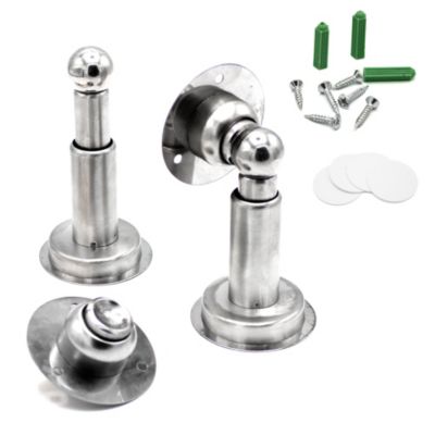 Bloque Porte Magnétique - Lot de 2 Bloques Porte Sol et Mur - Longueur Ajustable - Tête Aimantée - En Acier Inoxydable
