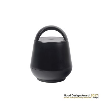 Bloque-porte soft touch Rei noir ⌀6,8x H.8,7 cm