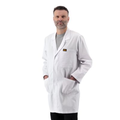 Blouse De Travail Homme Longue Blanche, Taille 42/XL, Coton Mixte, Neuve Avec étiquette