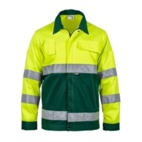 Blouson de travail Jaune FLUO Taille L  5 poches haute visibilité VITO