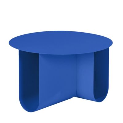 Blum - Table basse ronde en métal diam.60cm - Bleu