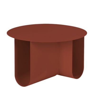 Blum - Table basse ronde en métal diam.60cm - Bordeaux