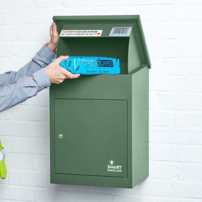 Boîte aux lettres 1 porte Boîte à colis SMART PARCEL BOX Verte en acier