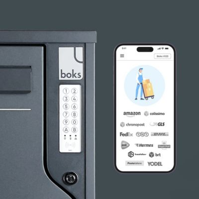 Boîte aux lettres et colis 2-en-1 connectée Boks One + Porte arrière pour encastrement