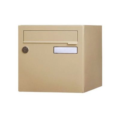 Boîte aux lettres normalisée - RENZ - 1 porte - Acier beige - Extérieur - Anti-effraction