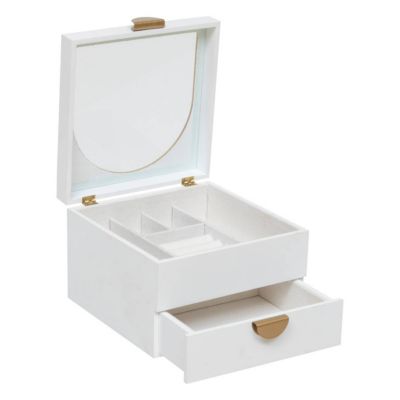Boîte à bijou Wild bois blanc 20x20cm - Atmosphera