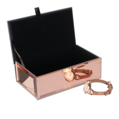 Boîte à bijoux effet miroir Rose, L. 16 x l. 9 x H. 5 cm, CHIC