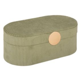 Boîte à bijoux "Enya" - papier - vert - 25 - 5x10 cm - Atmosphera