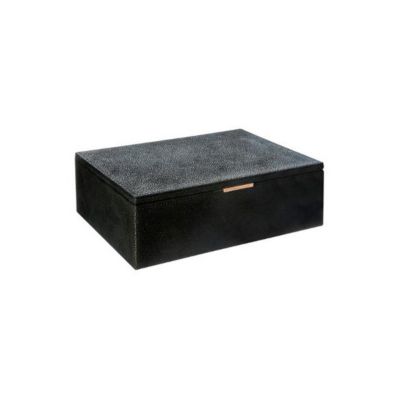 Boîte à Bijoux "Grainé" 26cm Noir
