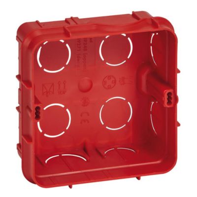 Boîte complète BATIBOX maçonnerie pour dérivation rectangulaire 85 x 85 x 40mm - LEGRAND - 089271