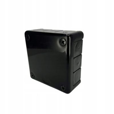 Boîte dérivation étanche en saillie IP55 98x98x42mm 12 entrées vis noir EDO