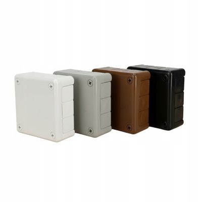 Boîte dérivation étanche en saillie IP55 98x98x42mm 12 entrées vis noir EDO