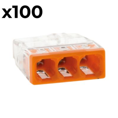 Boîte de 100 bornes 3 entrées série 2273 - Wago