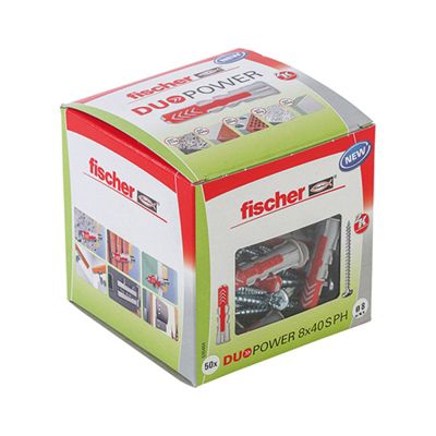 Boîte De 50 Chevilles Bi-matière Fischer Duopower Ph Avec Vis