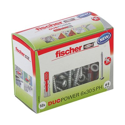 Boîte De 50 Chevilles Bi-matière Fischer Duopower Ph Avec Vis